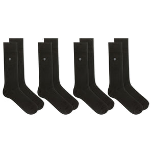 Chaps Men's Solid Dress Crew Socks 4 Pair