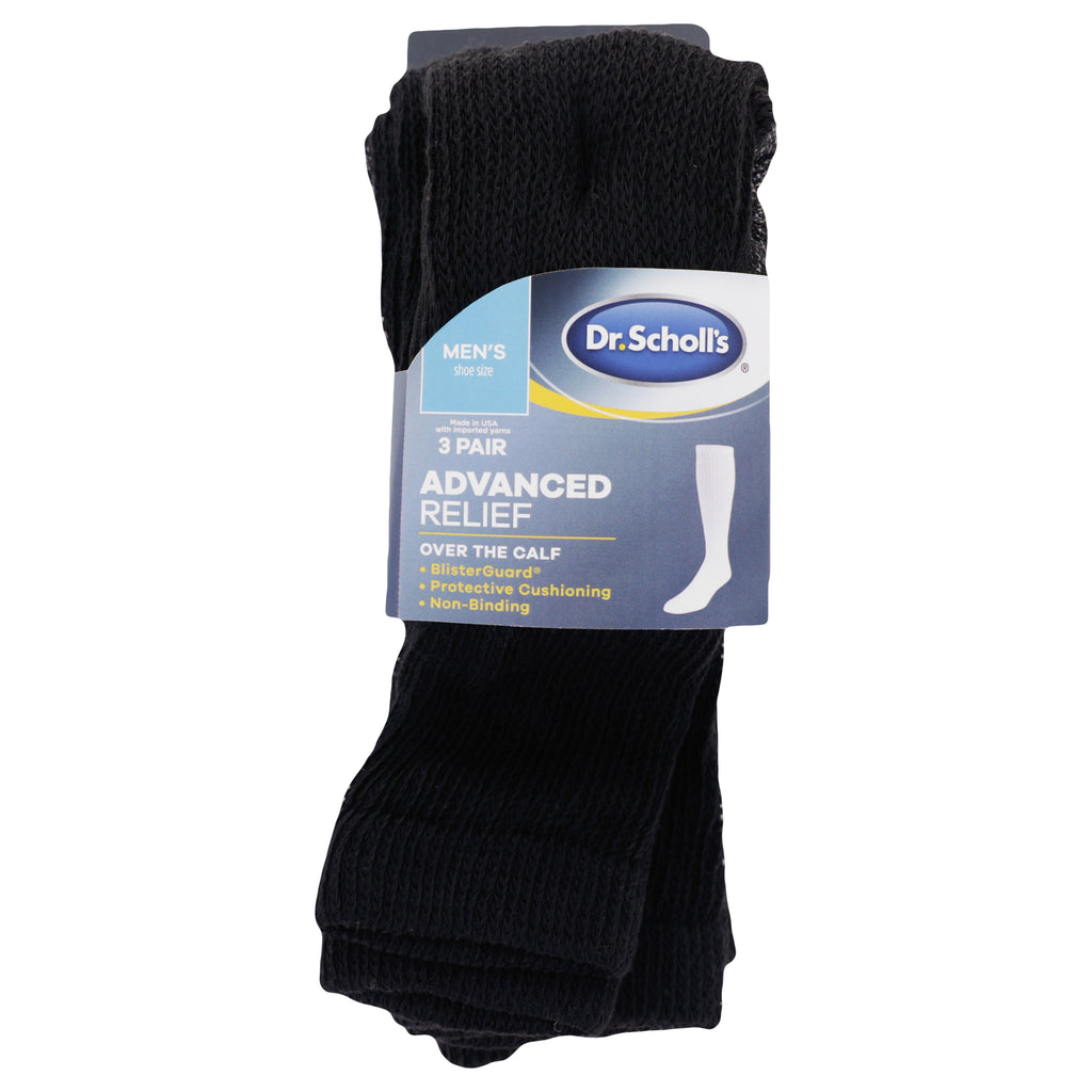 Dr. Scholl's Men's Advanced Relief Blister Guard® Over the Calf Socks –  Loops & Wales