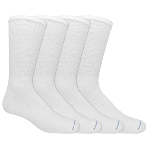 Dr. Scholl's Men's Diabetes & Circulatory Crew Socks 4 Pair Pack - Non-Binding, Cushioned Comfort