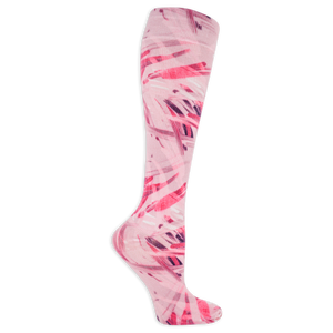 Dr. Scholl's Women's Graduated Compression Brush Print Knee High Socks 1 Pair Pack - Light Compression, Sophisticated Style