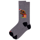 HOTSOX Men's Santa Thinker Crew Socks