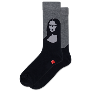 HOTSOX Men's Mona Lisa Grey Crew Sock