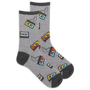 HOTSOX Women's Cassette Tapes Crew Sock