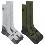 Jeep® Men's Wool Blend Trail Crew Socks 2 Pair Pack - Breathable, Cushioned Comfort