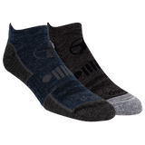 Jeep® Men's Wool Blend Trail No Show Socks 2 Pair Pack - Breathable, Cushioned Comfort
