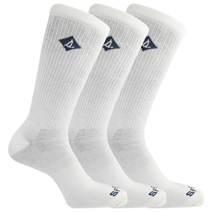 Sperry Men's Repreve Comfort Sneaker Crew Sock 3 Pair Pack- Heel and Toe Comfort Cushioning