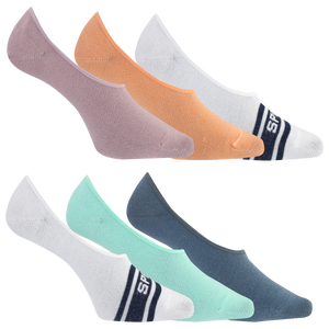 Sperry Women's Basic Eco-Friendly Sneaker Liner 6 Pair Pack - Non-Slip Heel Gripper