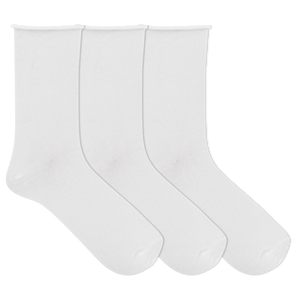 K.Bell Women's Relaxed Roll Top Crew Socks 3 Pack