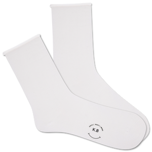 K.Bell Women's Solid Modal Roll Top Crew Socks