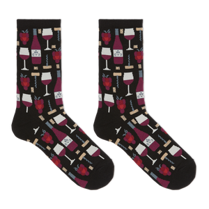 HOTSOX Women's Wine Crew Socks