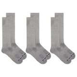 Three pairs of gray knee-high socks on a white background thumbnail