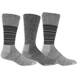 Dr. Scholl's Men's Advanced Relief Blister Guard® Casual Multi-Stripe Crew Socks 3 Pair Pack - Non-binding, Cushioned Comfort