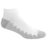 White ankle sock with gray sole on a white background thumbnail