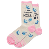 HOTSOX Women's I Like How You Roll Crew Socks thumbnail