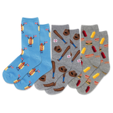 Multi-Colored HOTSOX Kid's Fourth Of July Hot Dog Crew Socks