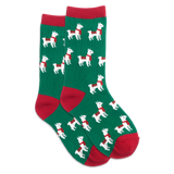 HOTSOX Kid's Holiday Llama Crew Socks