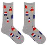HOTSOX Kids' Patriotic Ice Cream Crew Sock