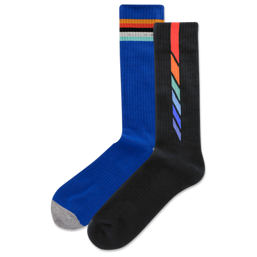 Men's Dashed Vertical Stripe Crew Socks 2-Pack