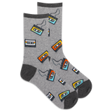 HOTSOX Women's Cassette Tapes Crew Sock