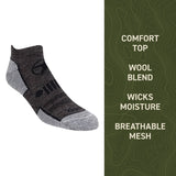 Gray ankle sock with text on a green background thumbnail