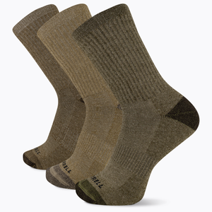 Merrell Unisex Wool Everyday Crew Sock Cold Weather Comfort 3 Pair Pack