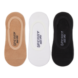 Sperry Women's Solid Canoe Liner 3-Pair Socks