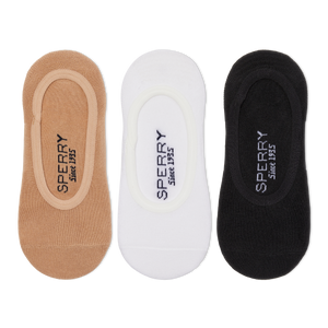 Sperry Women s Solid Canoe Liner 3 Pair Socks Loops Wales