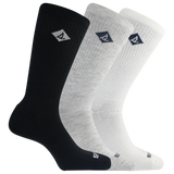 Sperry Men's Repreve Comfort Sneaker Crew Sock 3 Pair Pack - Heel and Toe Comfort Cushioning