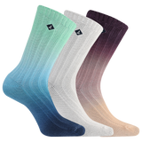 Sperry Women's Printed Ombre Crew Sock Gift Box Set 3 Pair Pack