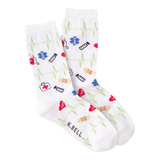 K.Bell Women's Medical Supplies Crew Socks