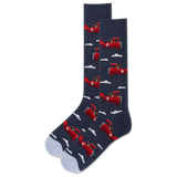 Blue HOTSOX Men's Aviator Pup Crew Sock
