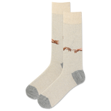 Pair of socks with a design on a white background