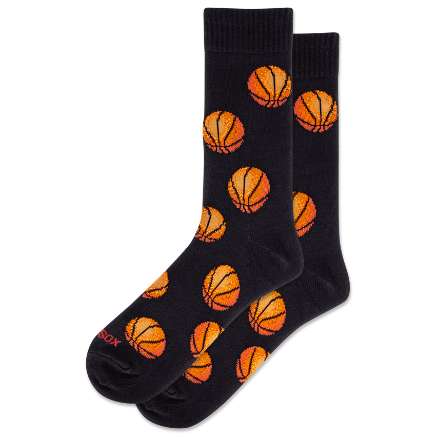black and orange basketball socks