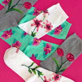 HOTSOX Women's Lily Floral Crew