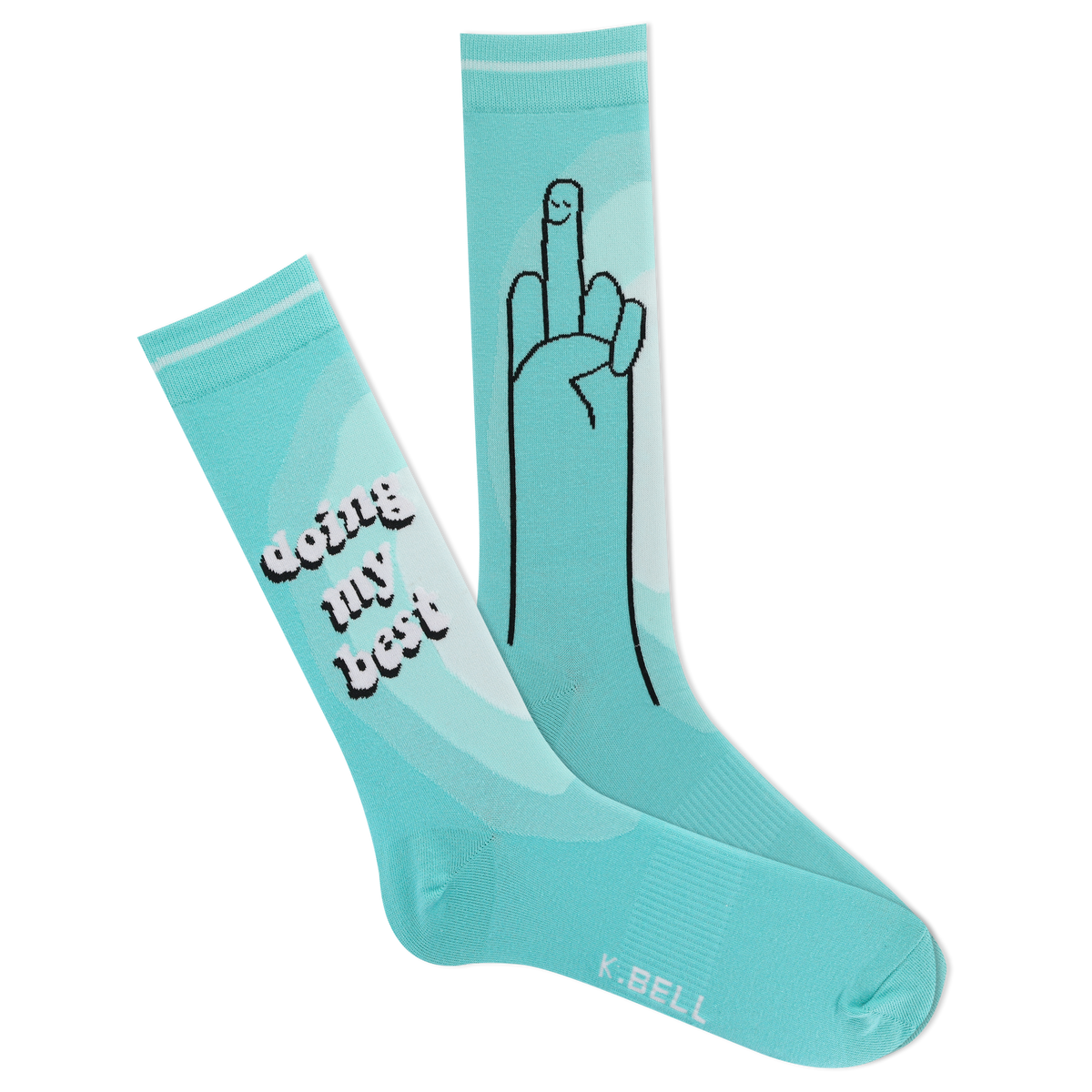 K. Bell Men's Doing My Best Crew Sock flat lay photo