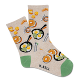 K.Bell Women's Breakfast In Bed Crew Socks