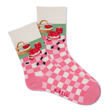 K.Bell Women's Strawberry Picnic Crew Socks
