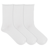 K.Bell Women's Relaxed Roll Top Crew Socks 3 Pack