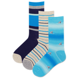 HOTSOX Kids' Shark Theme Crew Socks 3 Pack
