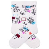 HOTSOX Women's Art Faces Crew Socks