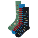 HOTSOX Men's Fishing Crew Socks 3 Pair Pack