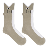 K.Bell Women's Wide Mouth Shark Crew Socks
