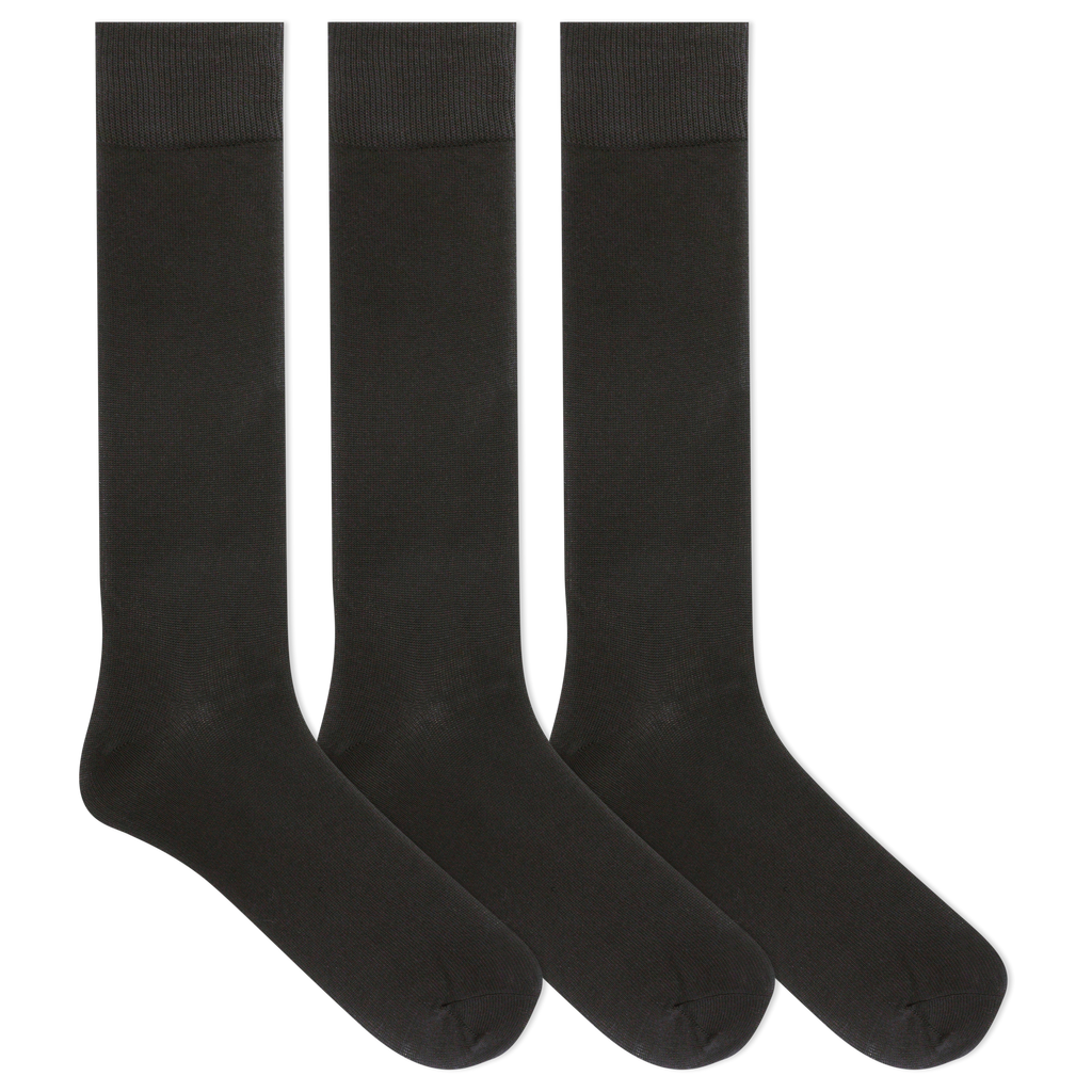 Chaps Men's Solid Supersoft Dress Crew Socks 3 Pair Loops & Wales