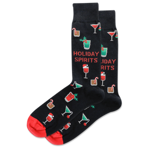 HOTSOX Men's Holiday Spirits Crew Socks