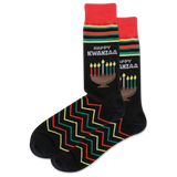 HOTSOX Men's Happy Kwanzaa Crew Socks