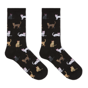 HOTSOX Women's Cats Crew Socks