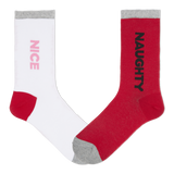 HOTSOX Women's Naughty And Nice Crew Socks