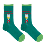 HOTSOX Women's Dreaming Of A Wine Xmas Crew Socks