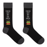 HOTSOX Men's Check Out My Six Pack Crew Socks