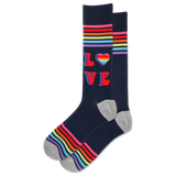 HOTSOX Men's Retro Love Crew Sock